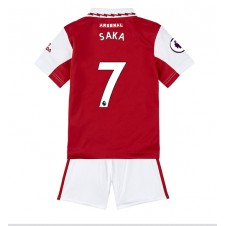 Arsenal Bukayo Saka #7 Hemmaställ Barn 2022-23 Korta ärmar (+ Korta byxor)